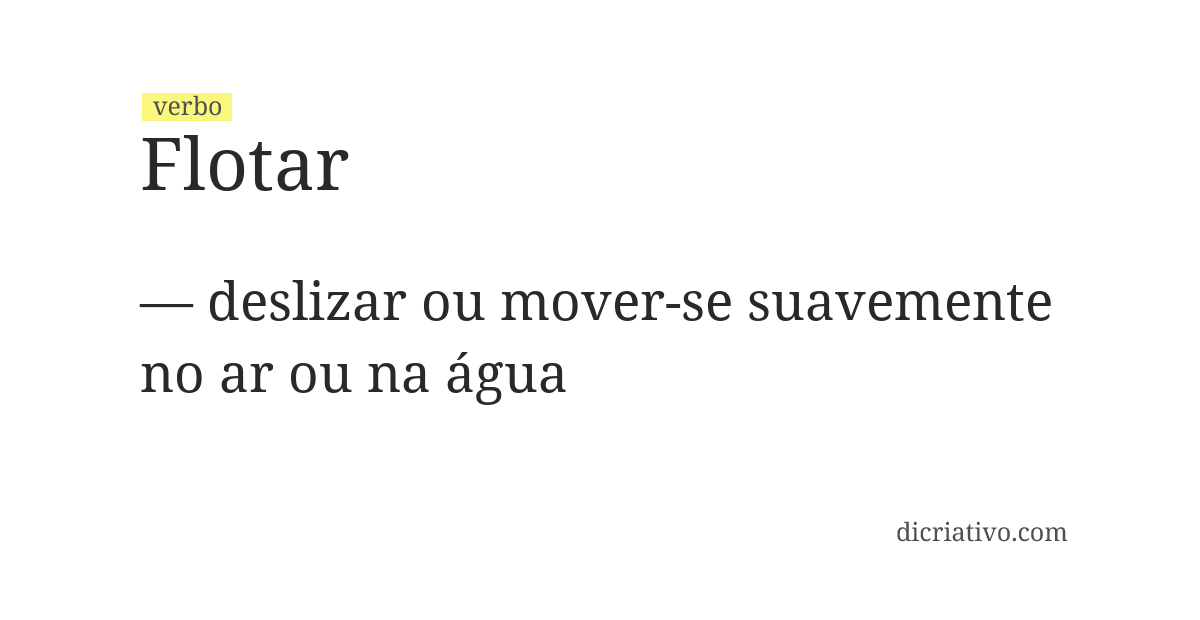 Significado de flotar