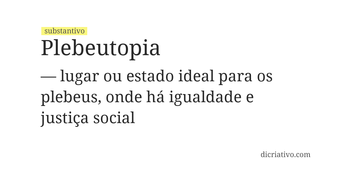 Significado de plebeutopia