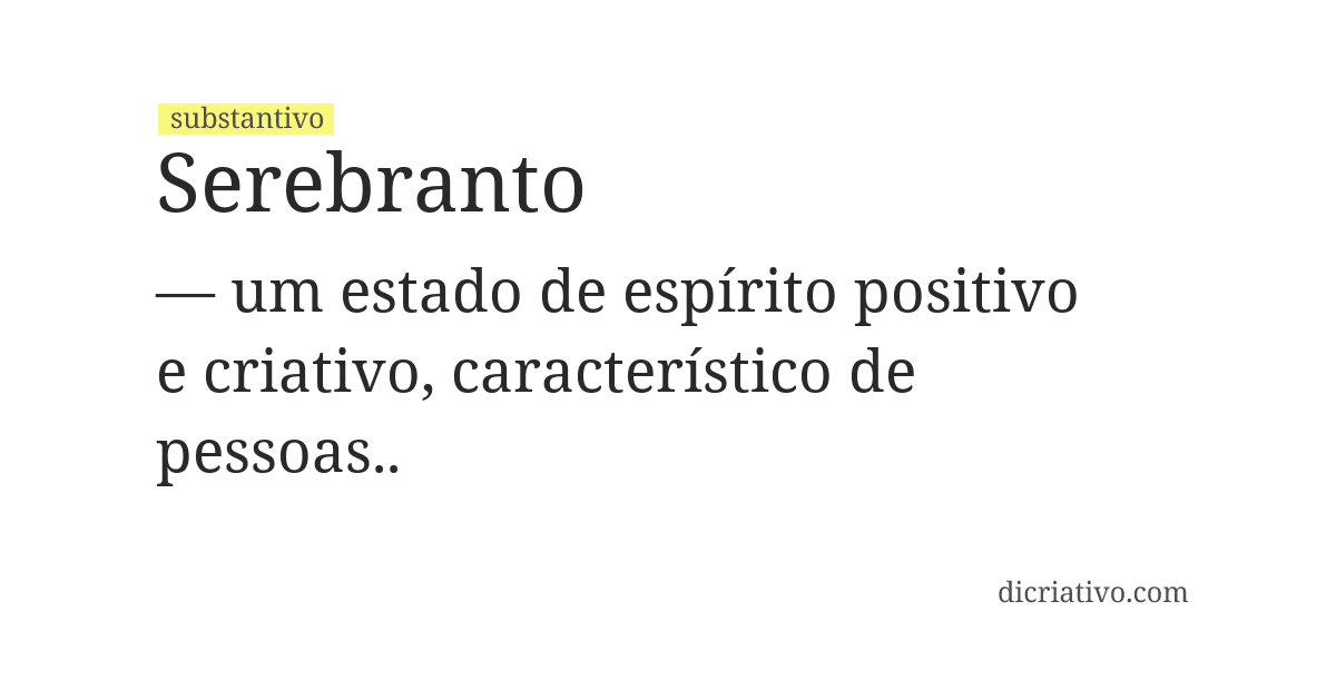 Significado de serebranto