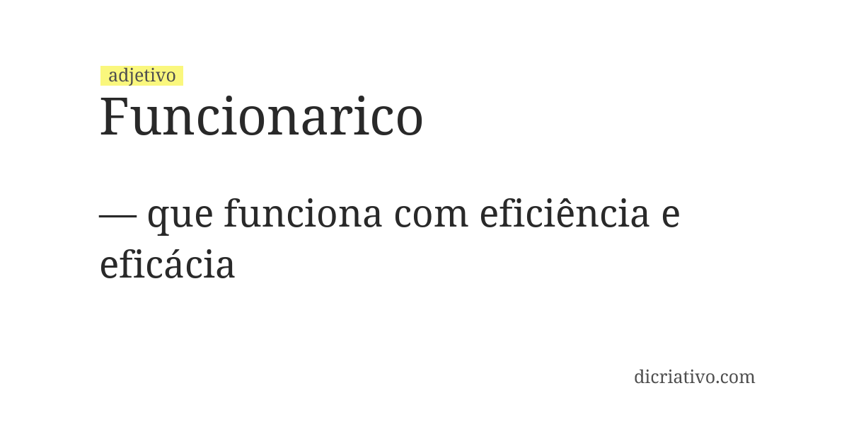 Significado de funcionarico