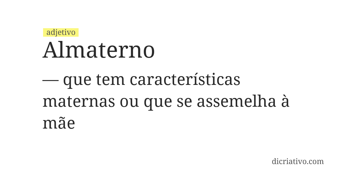 Significado de almaterno