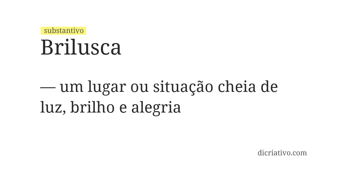Significado de brilusca