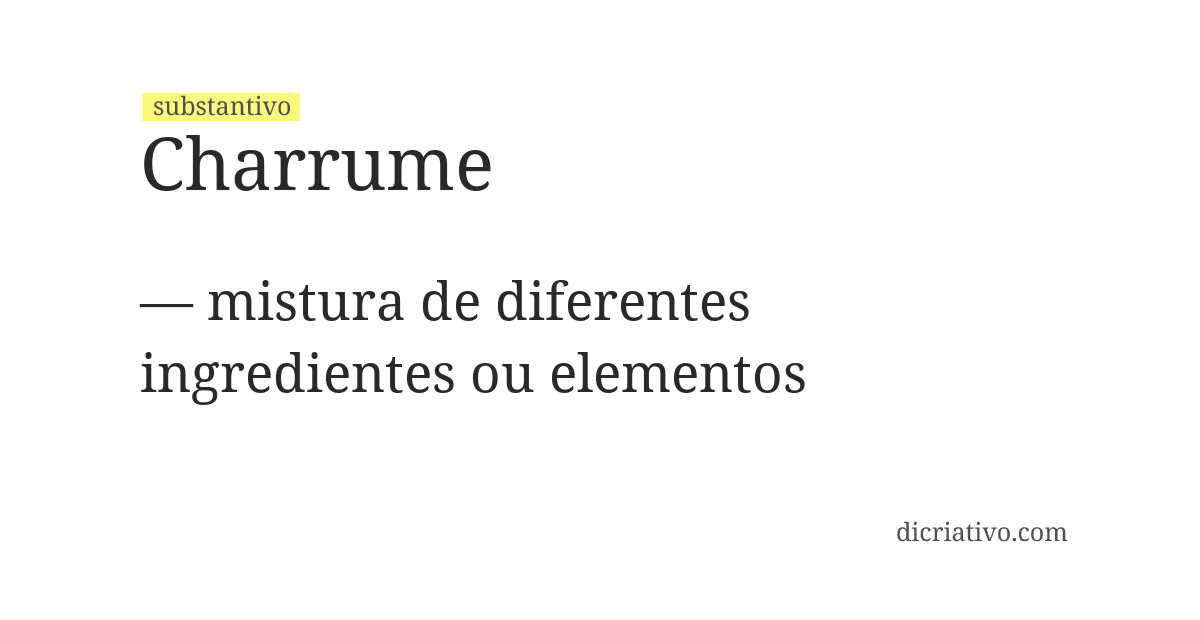 Significado de charrume
