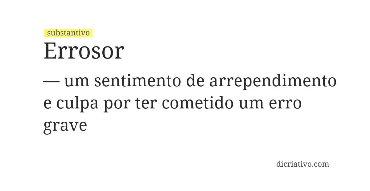 Significado de errosor