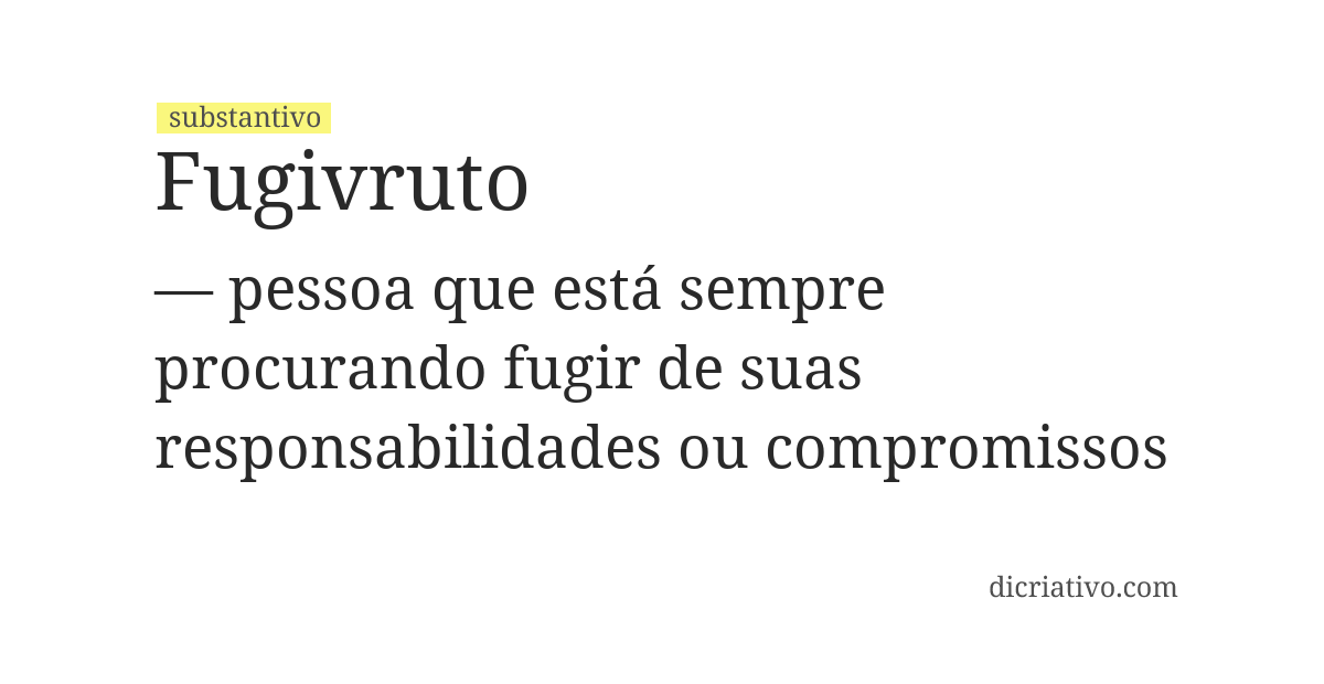 Significado de fugivruto