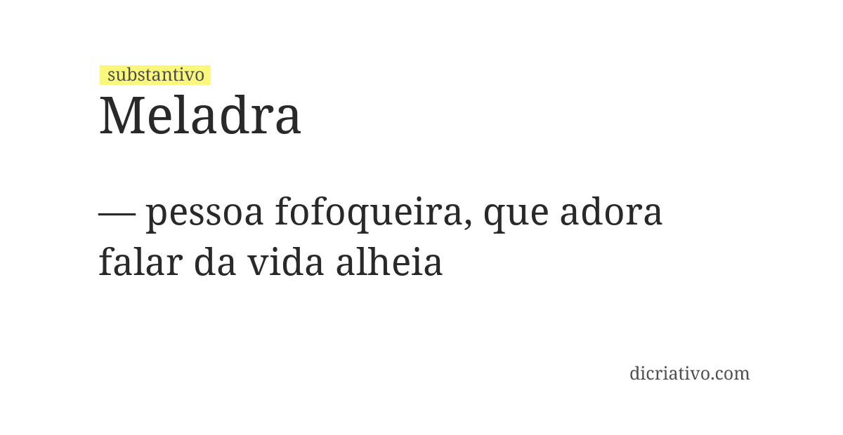 Significado de meladra
