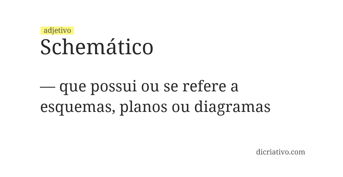 Significado de schemático