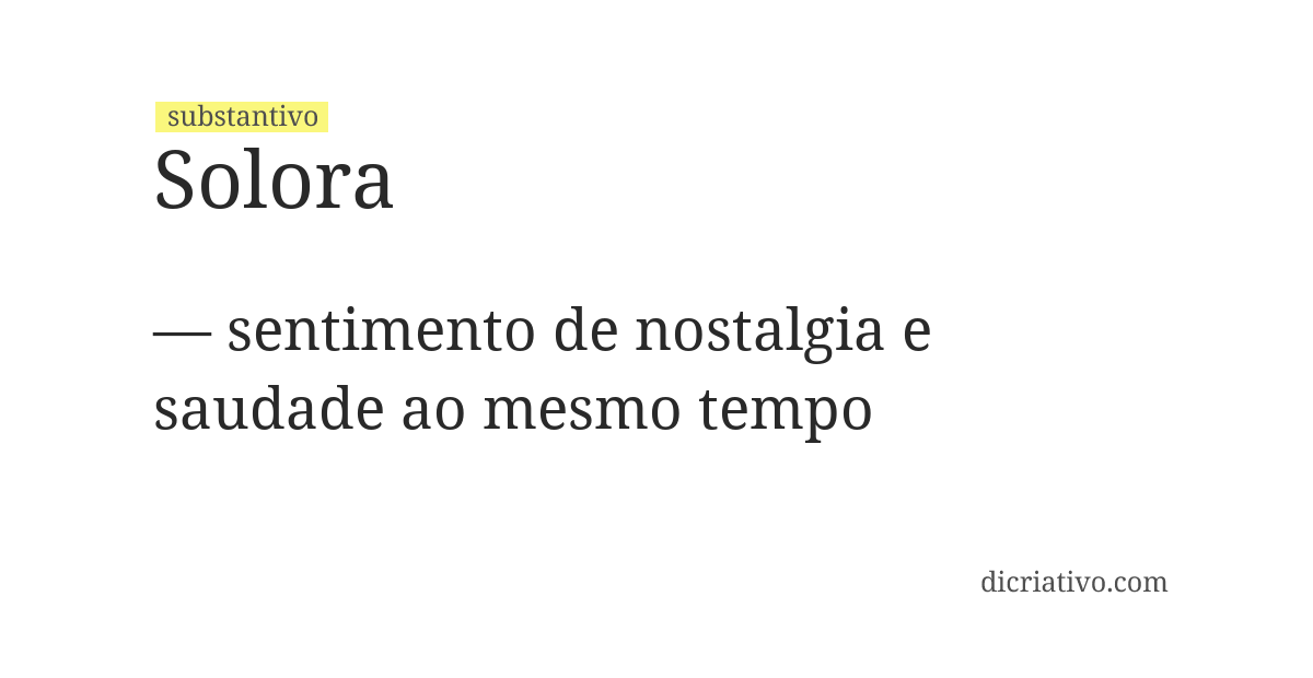 Significado de solora