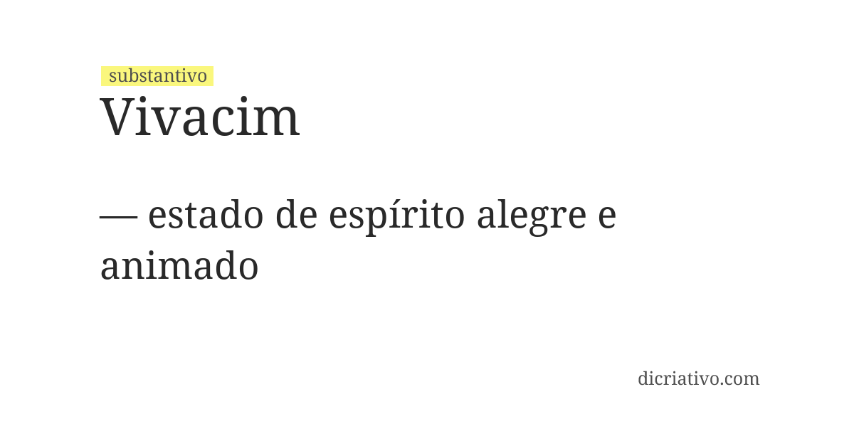 Significado de vivacim