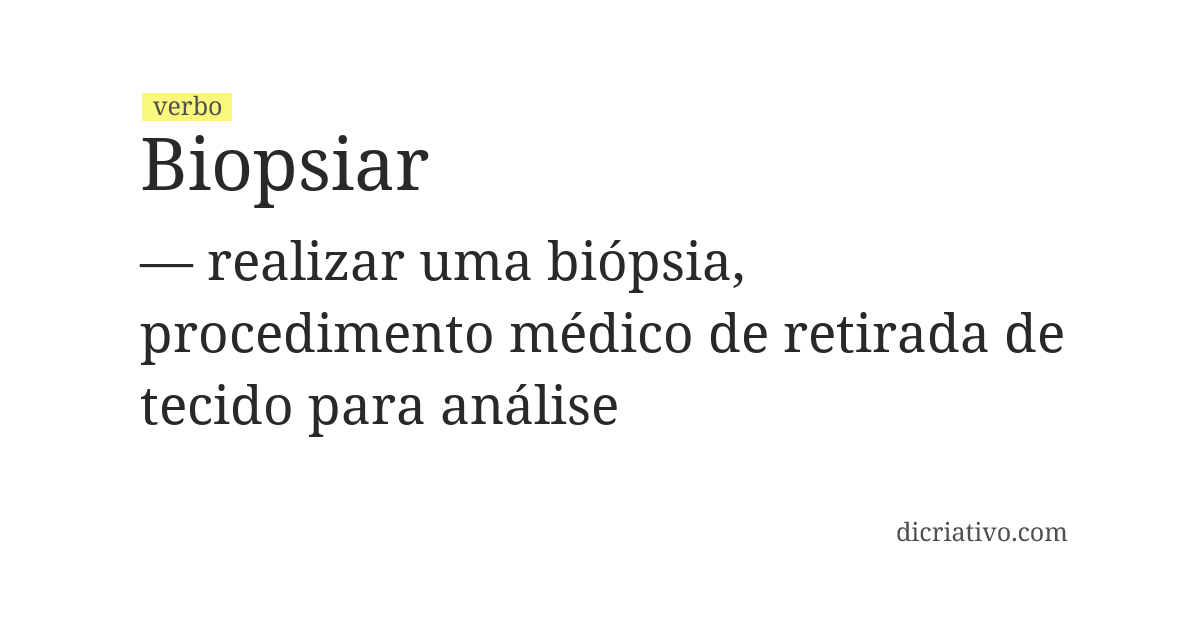 Significado de biopsiar
