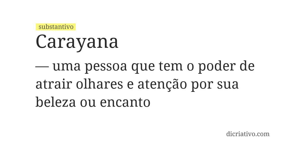 Significado de carayana