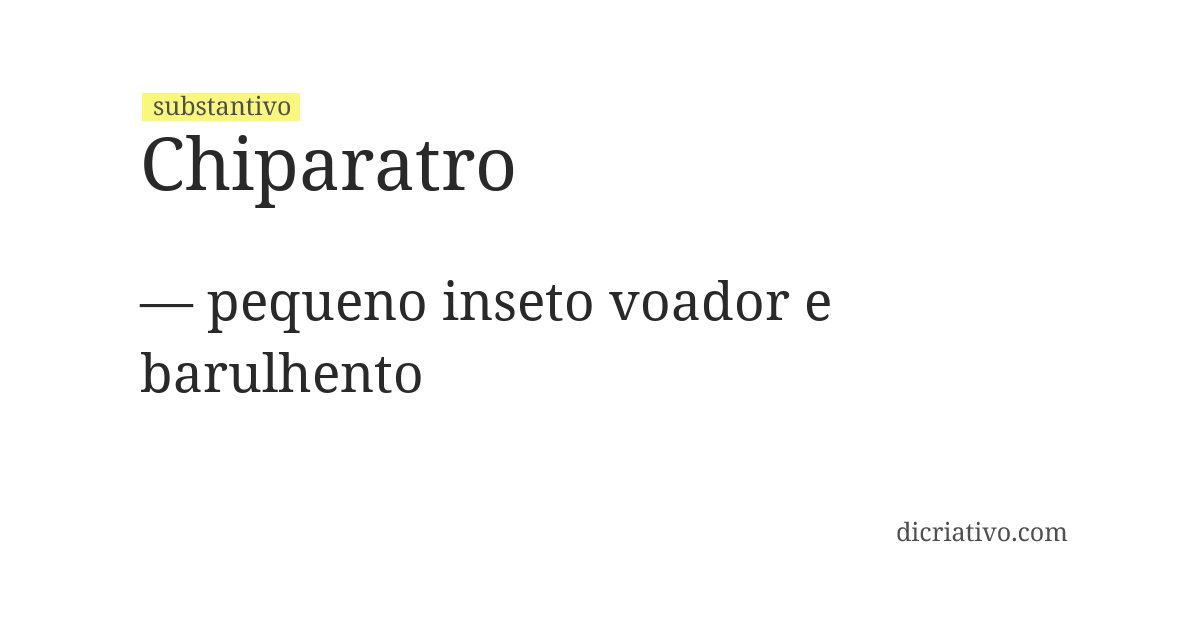 Significado de chiparatro