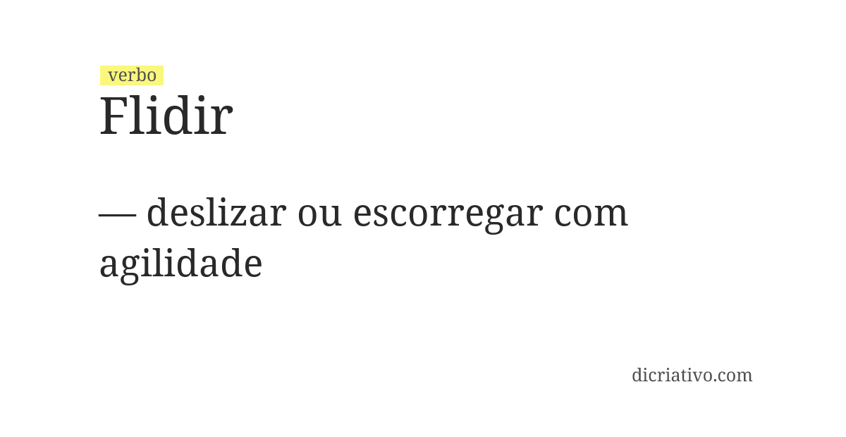 Significado de flidir