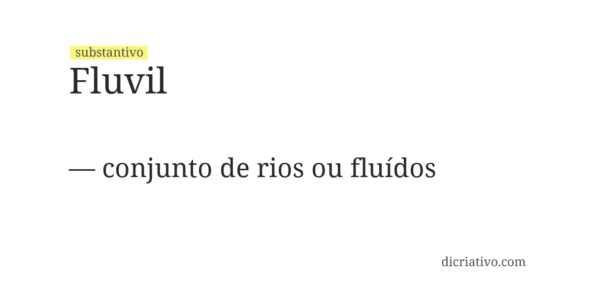 Significado de fluvil