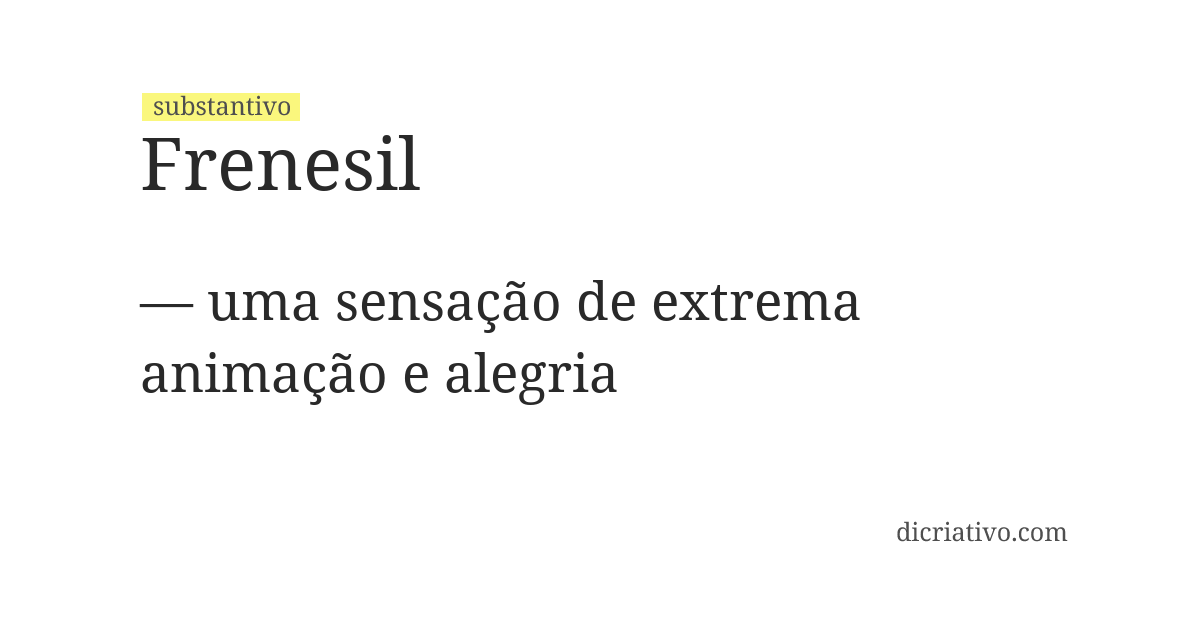 Significado de frenesil