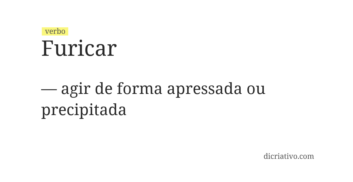 Significado de furicar