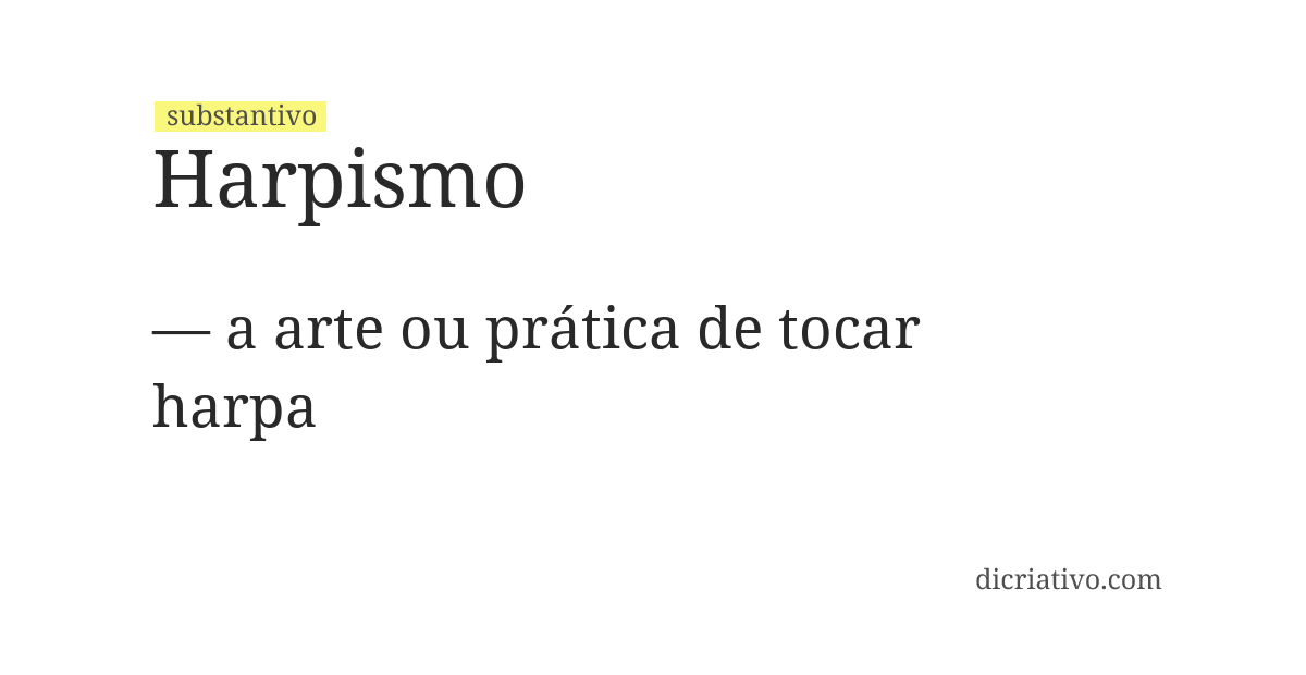 Significado de harpismo
