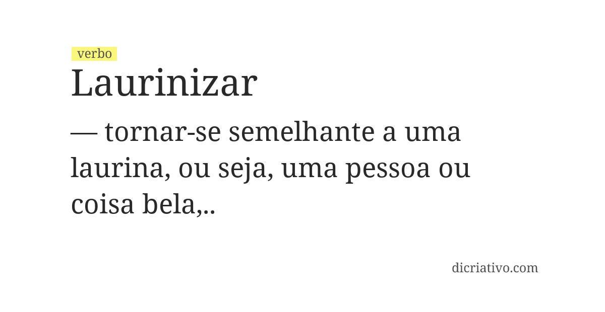 Significado de laurinizar