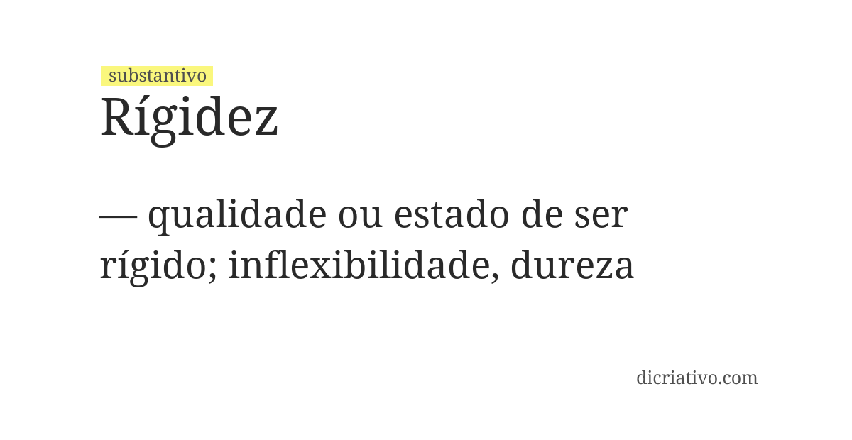 Significado de rígidez