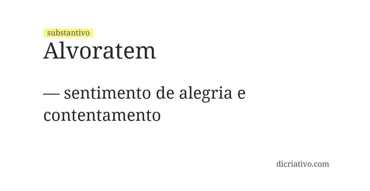 Significado de alvoratem