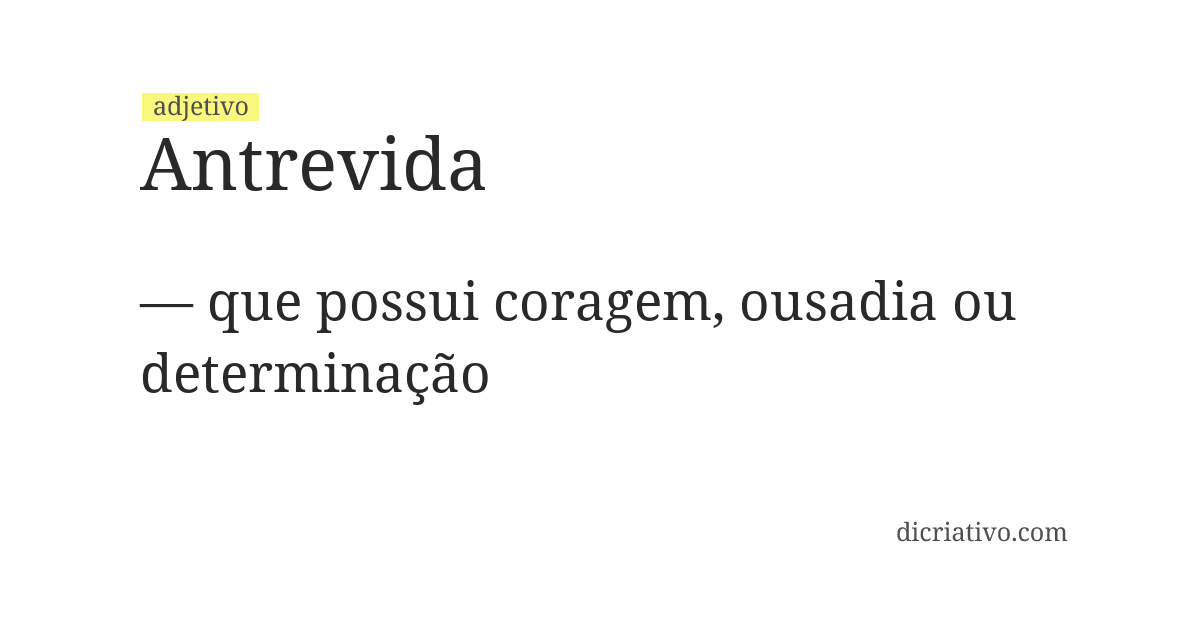 Significado de antrevida