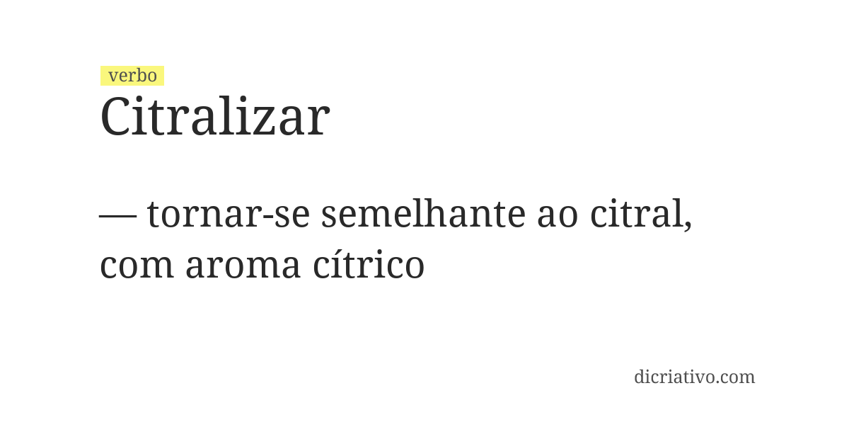 Significado de citralizar