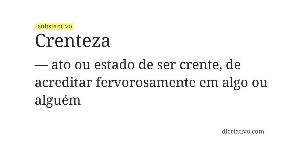 Significado de crenteza