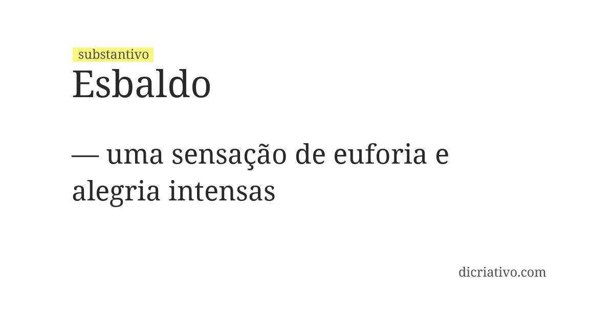 Significado de esbaldo