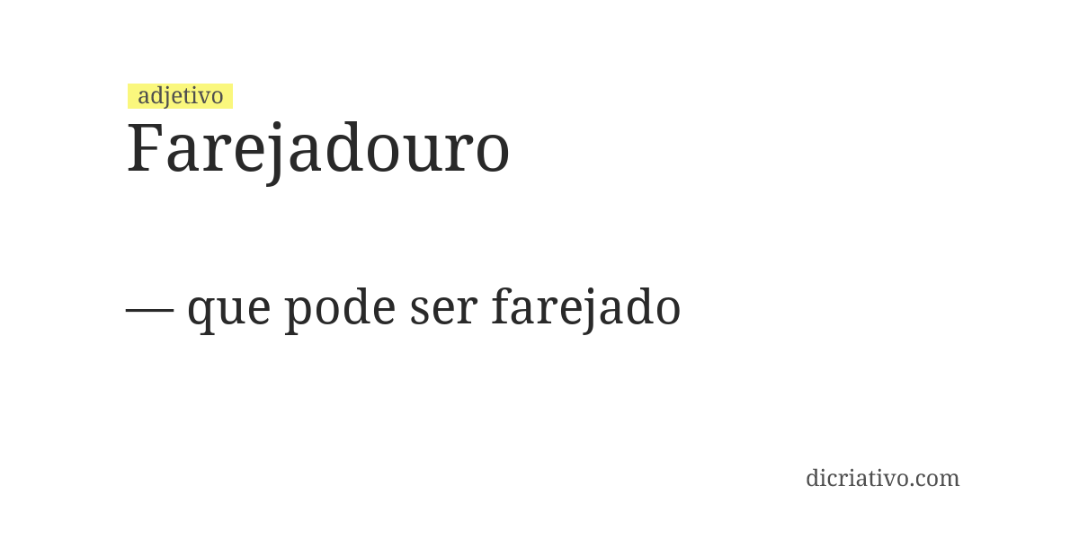 Significado de farejadouro