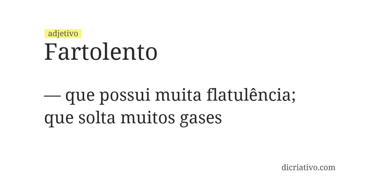 Significado de fartolento