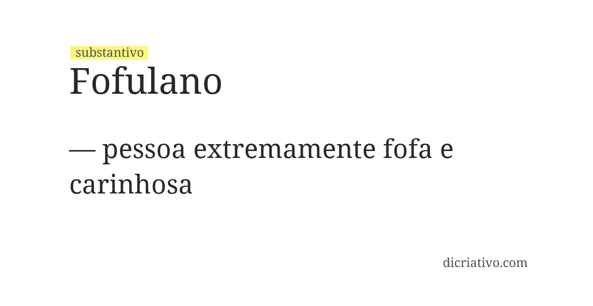 Significado de fofulano
