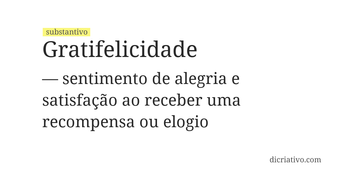 Significado de gratifelicidade