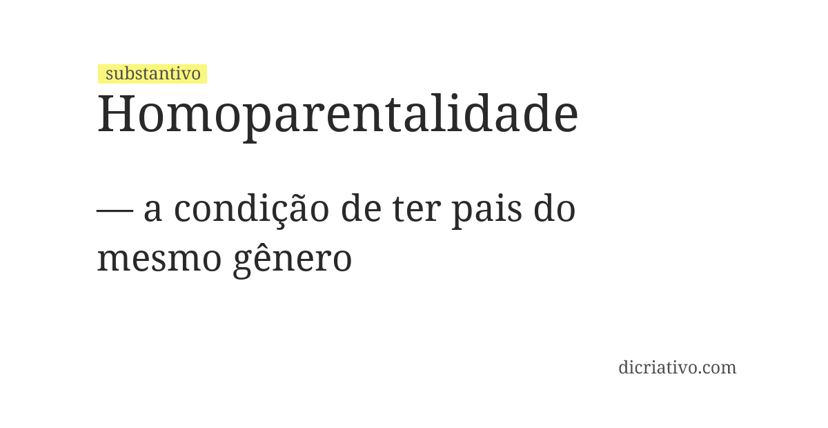 Significado de homoparentalidade