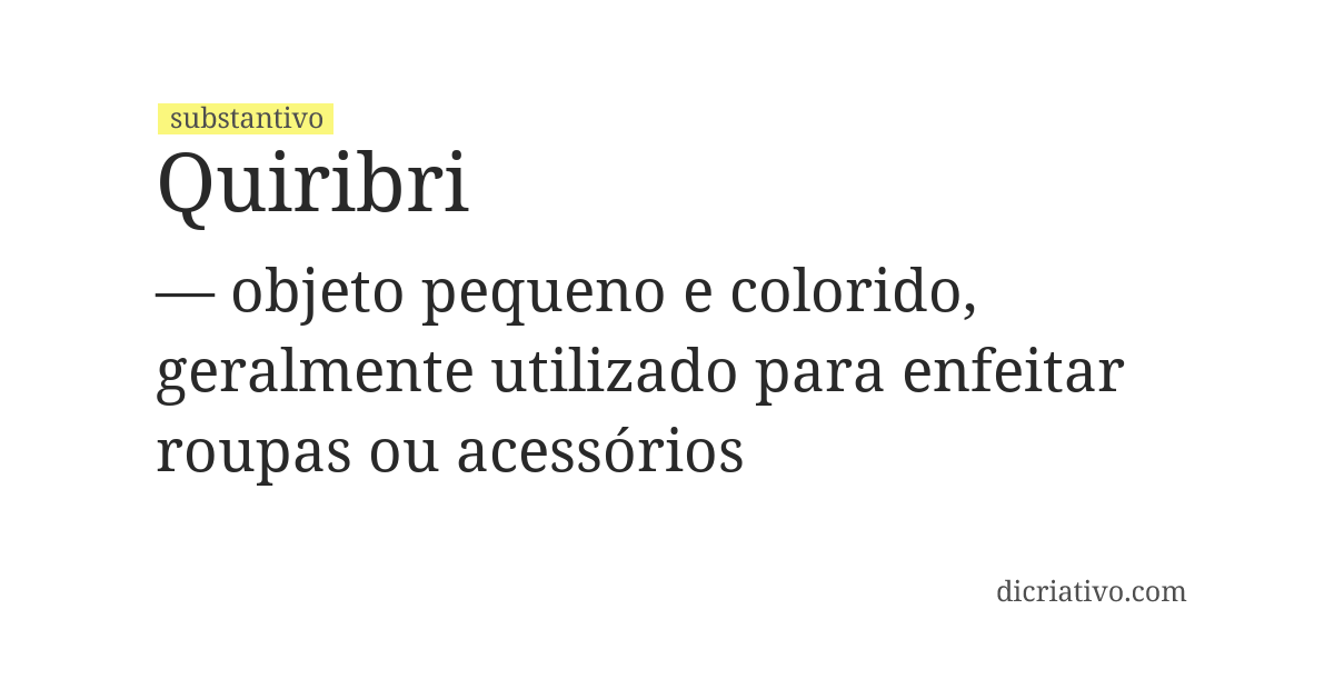 Significado de quiribri