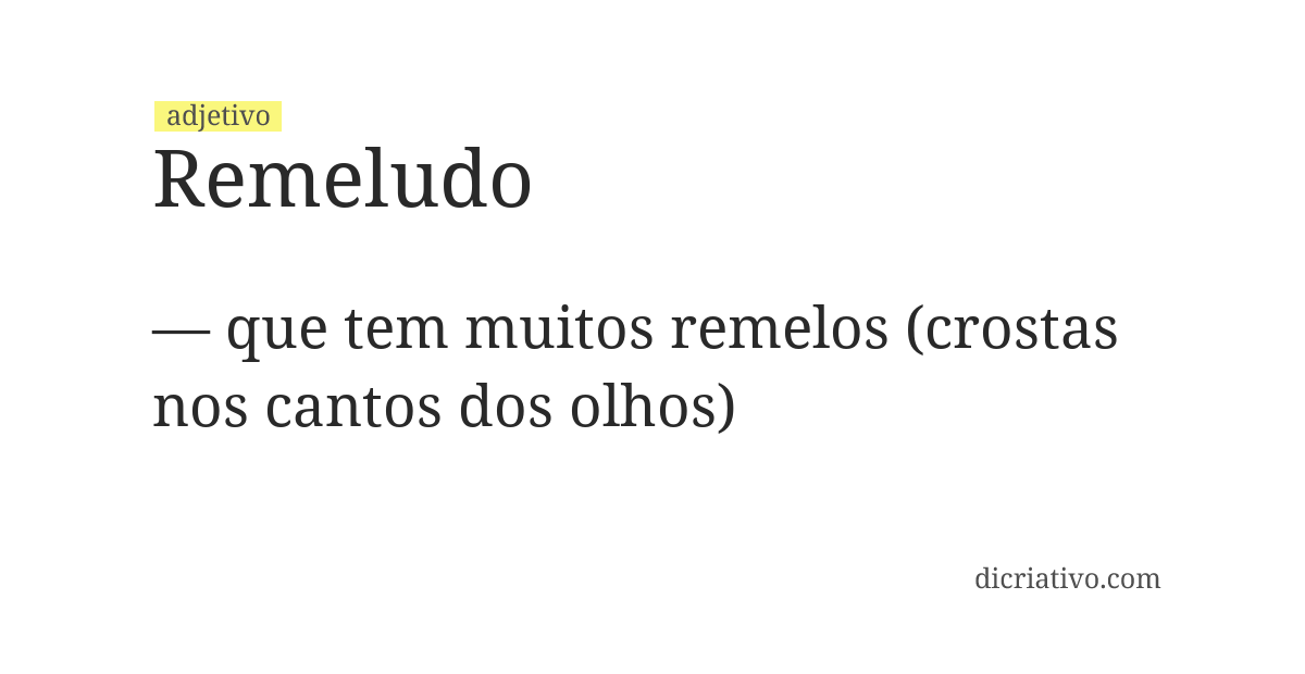 Significado de remeludo