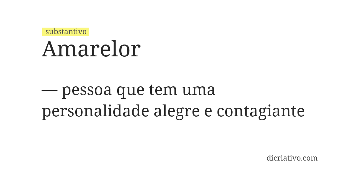 Significado de amarelor