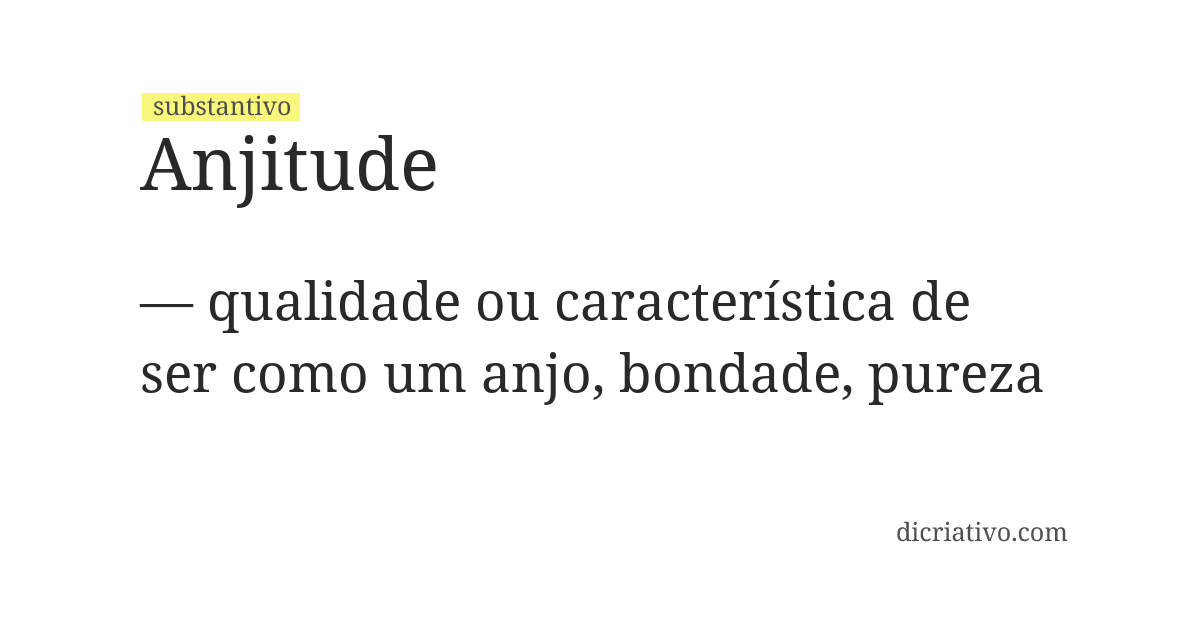 Significado de anjitude