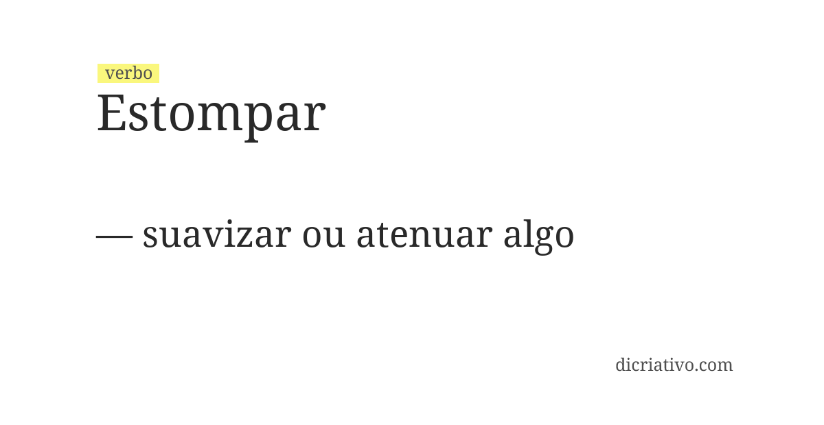 Significado de estompar