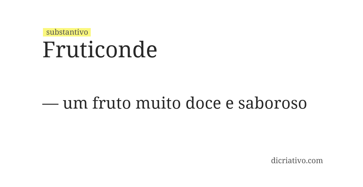 Significado de fruticonde