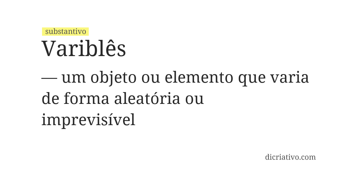 Significado de variblês