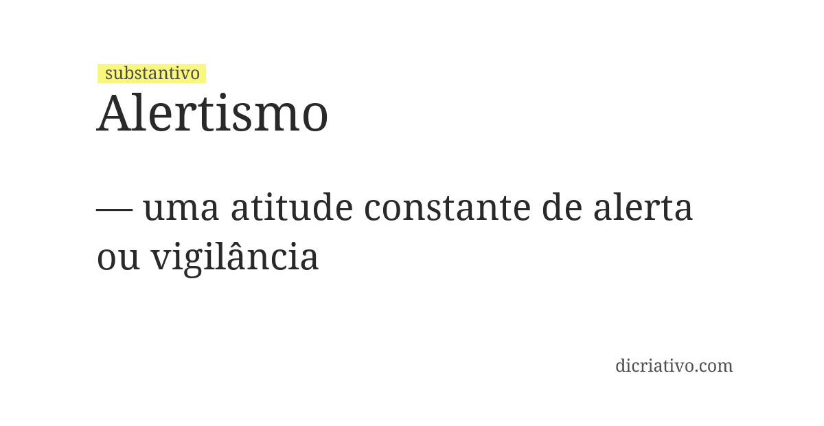 Significado de alertismo