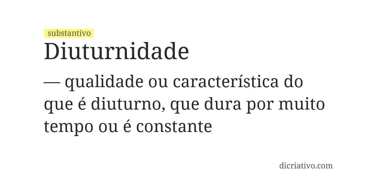 Significado de diuturnidade