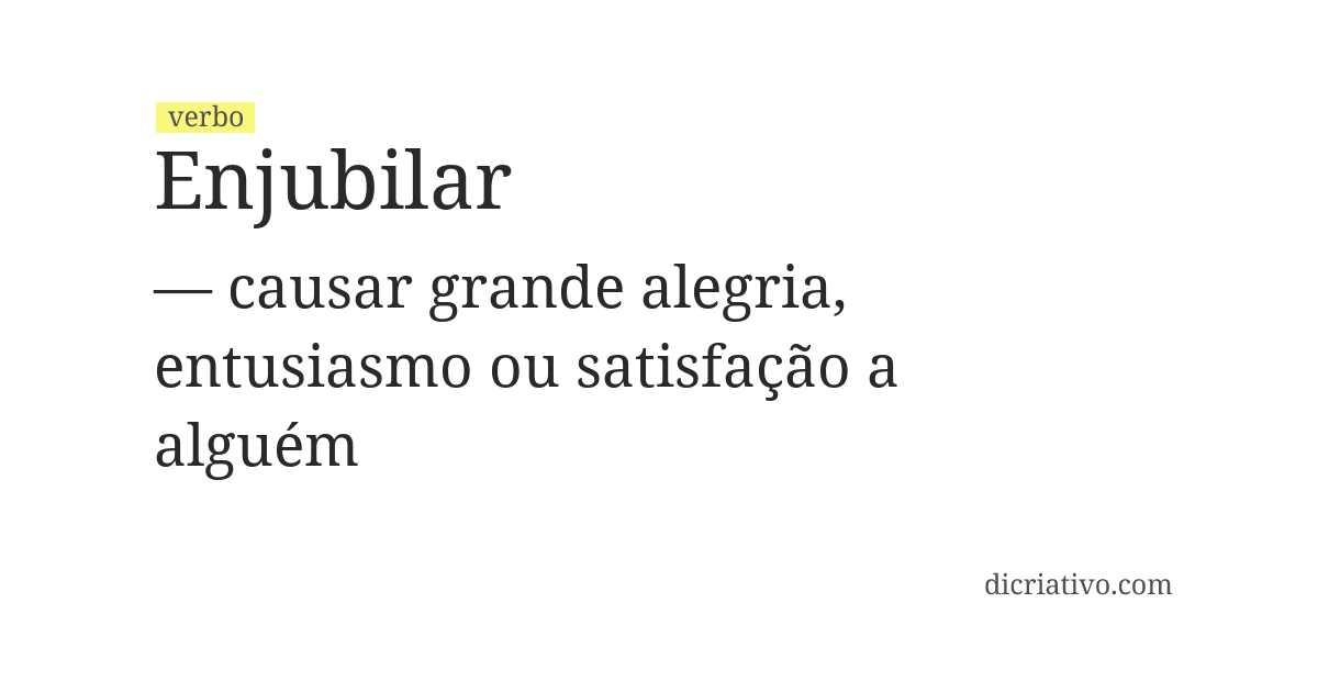 Significado de enjubilar