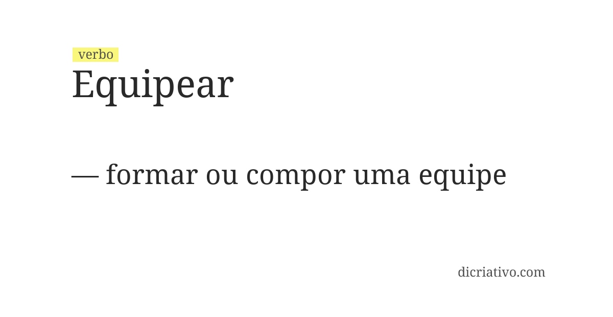 Significado de equipear