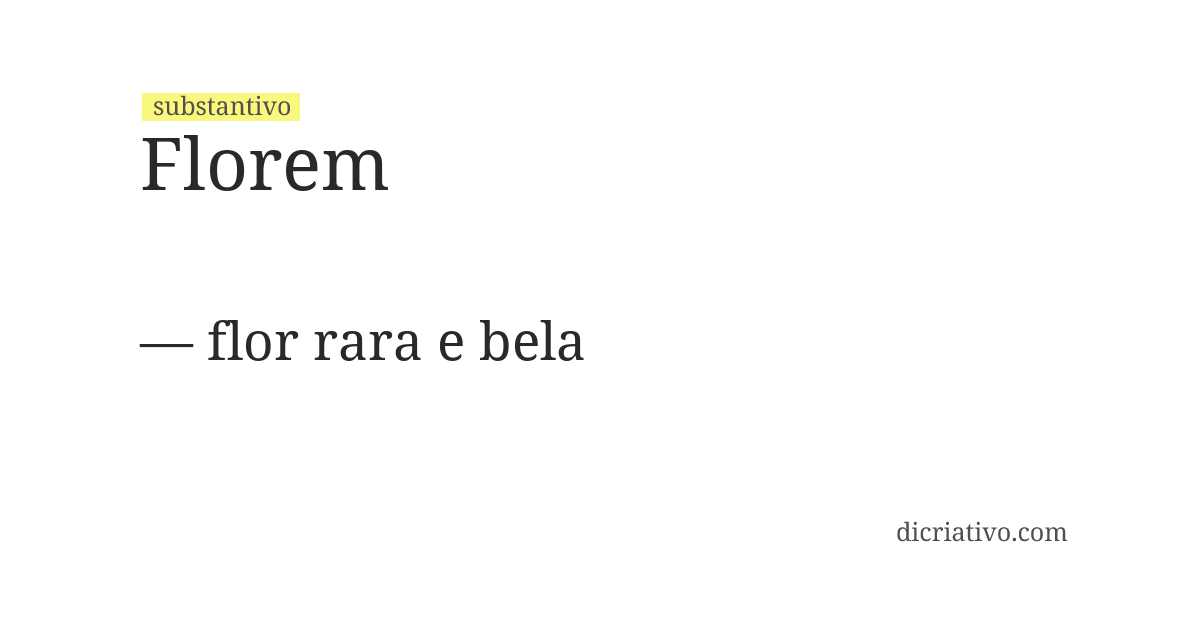 Significado de florem