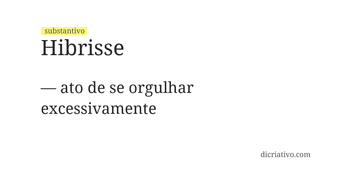 Significado de hibrisse