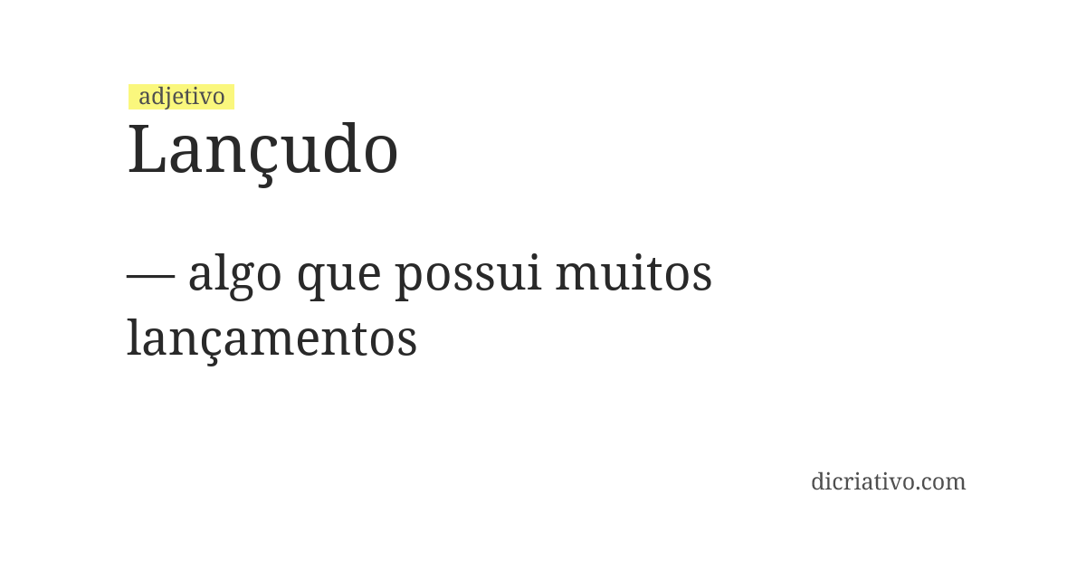 Significado de lançudo