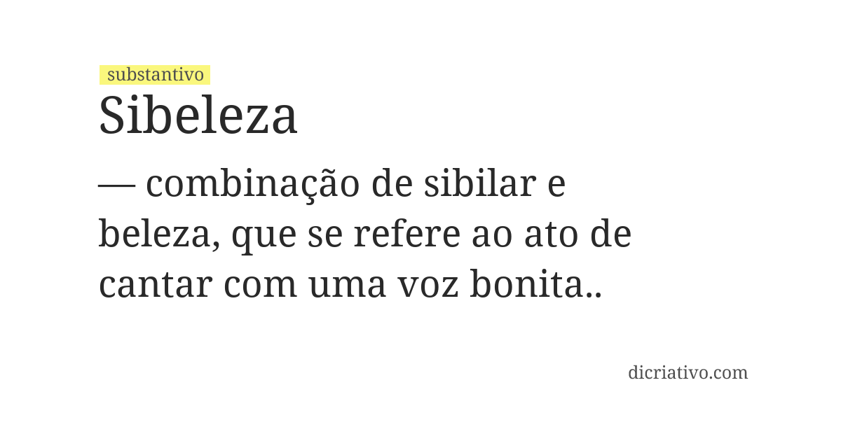 Significado de sibeleza