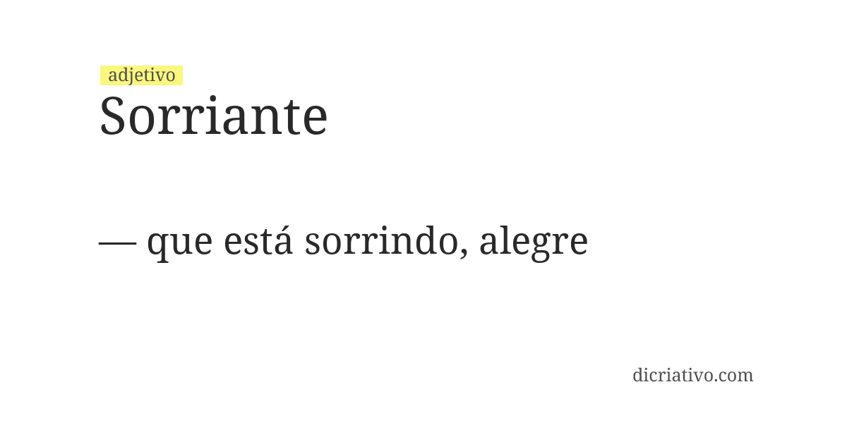 Significado de sorriante