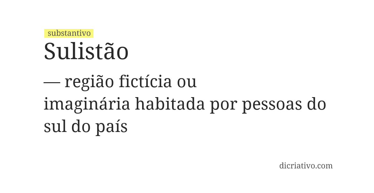 Significado de sulistão